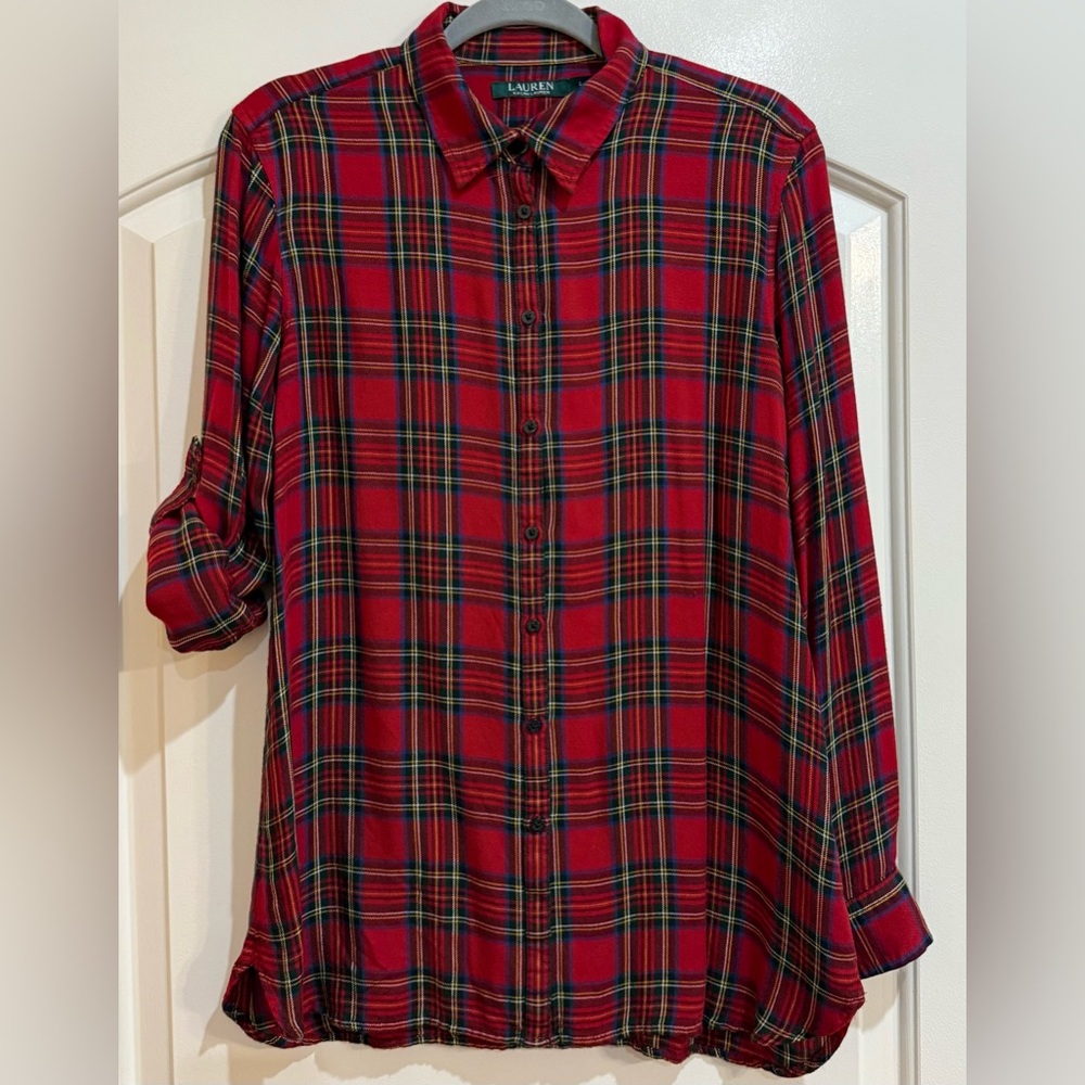 Ralph Lauren Red Plaid Button-Down Shirt